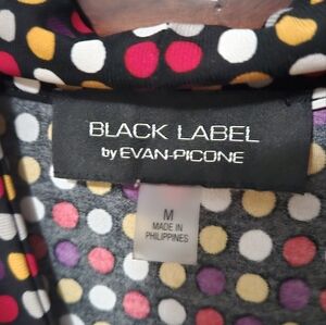 Black label polkadot  shirt by Evan Picone